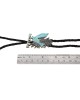 Zuni Sterling Silver Turquoise Road Runner Inlay Bolo Tie